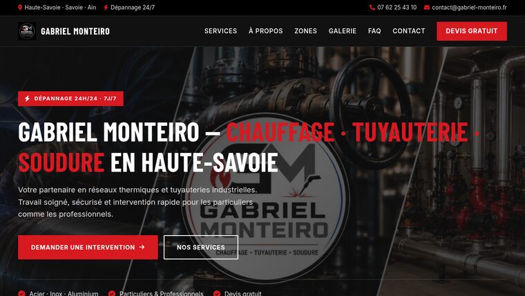 Site web Gabriel Monteiro — chauffage