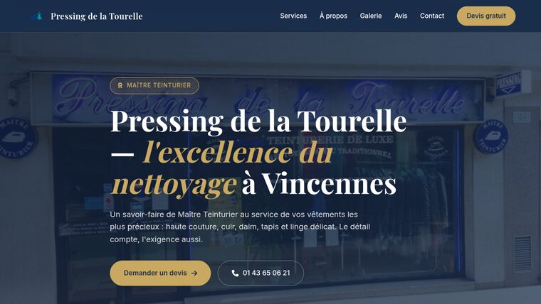 Site web Pressing de la Tourelle